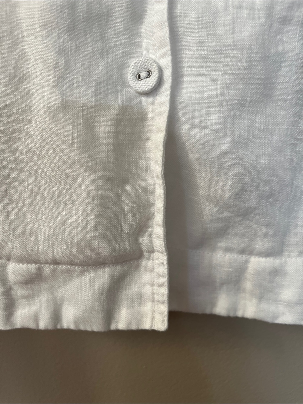 Everlane Linen Workwear short sleeve button down shirt size XL white - Picture 8 of 12